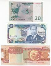 Kenya, Congo, Angola, Lotto Di 3 Diverse Banconote, Vecchie Emissioni - $11.32