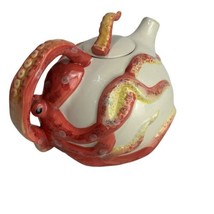 Blue Sky Clayworks Circular Red Octopus Teapot - £34.65 GBP