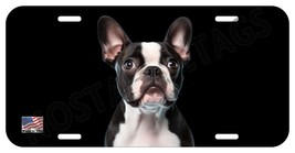 Boston Terrier Dog Flag Can Personalize Novelty Metal License Plate D - $8.90+