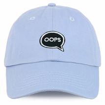 Trendy Apparel Shop Oops Patch Youth Small Fit Unstructured Cotton Baseball Cap  - £16.02 GBP