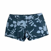 Old Navy Shorts Size 8 Black Gray Floral Pattern Womens 100% Cotton 34X3.5 - $17.86