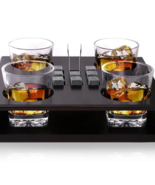 Old Fashioned Whiskey Glasses Set with chilling stones - $107.91