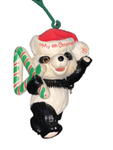 Hallmark Keepsake Ornament 1995 My Fourth 4th Christmas Panda - $146.41 MXN
