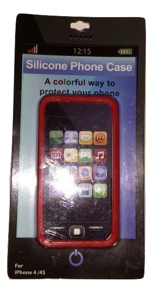 Silicone Phone case for iPhone 4/4S in Red - $1.00