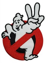 Ghostbusters No Ghost Peace Sign Embroidered Sew/Iron On Patch 4&quot; Halloween - £4.61 GBP