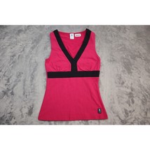 Ion Actif Shirt Women XS Pink Black Casual Lightweight VNeck Sleeveless Athletic - $18.69