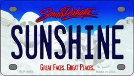 Sunshine South Dakota Novelty Mini Metal License Plate Tag - £11.76 GBP