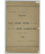 Report Old Home Week New Hampshire 1900 book 2rd annual towns ephemera - £17.36 GBP