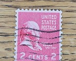 US Stamp John Adams 2c Used Red - £0.73 GBP