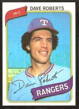 Texas Rangers Dave Roberts 1980 Topps # 93 Nm - $0.50