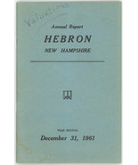 Hebron New Hampshire 1961 town report book vintage ephemera - £11.00 GBP