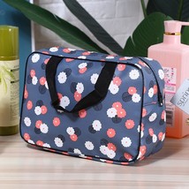 Fashion Flower Print Women Tote Large Cosmetic Bag New Girl Outside Travel Toile - £22.78 GBP