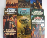 Vintage Lot of 9 Louis L&#39;Amour Bantam Westerns Paperback Novels 60s-80s - $19.39