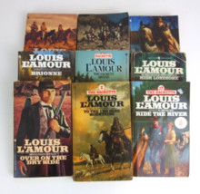 Vintage Lot of 9 Louis L&#39;Amour Bantam Westerns Paperback Novels 60s-80s - £15.31 GBP