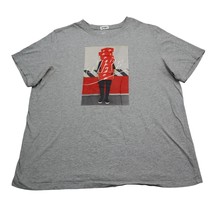 Nike Shirt Mens 2XL XXL Gray Red Shoebox Gym Skate Run Street Outdoor Hype * - £14.93 GBP