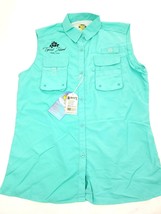 BANANA BOAT Topsail Island NC Sz L Sleeveless UPF 50 Button Up Shirt Min... - £23.85 GBP