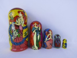 Matryoshka Nesting Doll 7&quot; 5 Pc., Egorchenka Alise Artist Hand Made Russian 1046 - £67.52 GBP