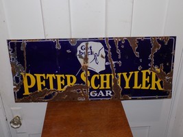 Vintage Get Back Peter Schuyler Cigars Porcelain Sign - $5,925.19 MXN