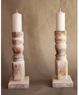 Candelabros de madera. Portavelas de madera. Candiles de madera. Candele... - $1,686.53 MXN