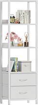 Furnulem 4-Tier Corner Shelf, Bookshelf With 2 Storage, Wood Display Shelf - $1,375.21 MXN