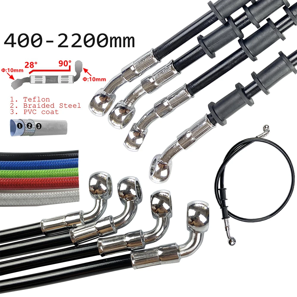 AN3  ke Hose Motorcycle Racing Bike Pitbike Street Bike ATV Reinced Stainless St - £143.06 GBP