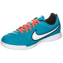 Nike Kids Jr Tiempo Genio Leather Indoor Little Kid/Big Kid Neo Turquoise 3.5y - £61.37 GBP