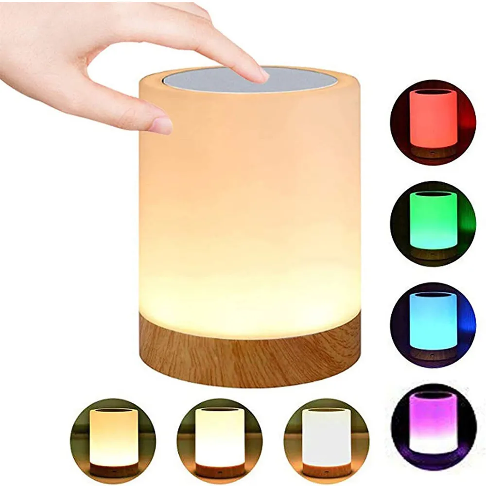  sensor lamp bedside table lamp for kids bedroom rechargeable dimmable warm white light thumb200