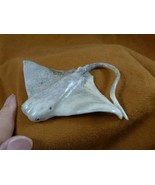 (MANTA-W3) Manta ray shed ANTLER figurine Bali detailed carving Mobula rays - £67.80 GBP