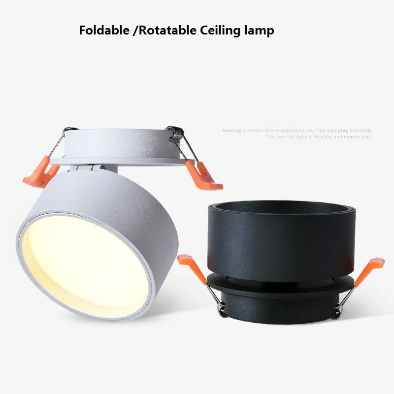 85-265Vac input 3W/7W/12W LED emded ceiling lamp ,Foldable and 360 degree rotata - £150.05 GBP