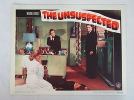 The Unsuspected 1947 Warner Brothers 11x14&quot; crime lobby card Claude Rain... - $29.69