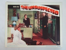 The Unsuspected 1947 Warner Brothers 11x14&quot; crime lobby card Claude Rain... - £23.45 GBP