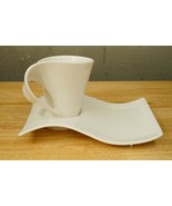 Villeroy &amp; Boch China Cafe Au Laite Party Plate Snack Cup Set New Wave C... - £27.25 GBP