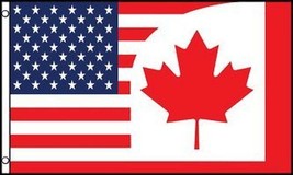 USA Canada Friendship Flag 2 - 3x5 Ft - £15.72 GBP