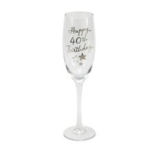 40th Birthday Stars Champagne Flute Glass Gift - £10.05 GBP