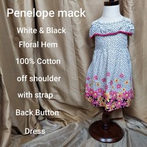 Penelope Mack Cotton Polka-dot Mock Off Shoulder Dress Size 3T - $12.00