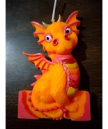 Orange Dragon Birthday Cake Candle Topper 4.5 Inch Tall - $21.95 CAD
