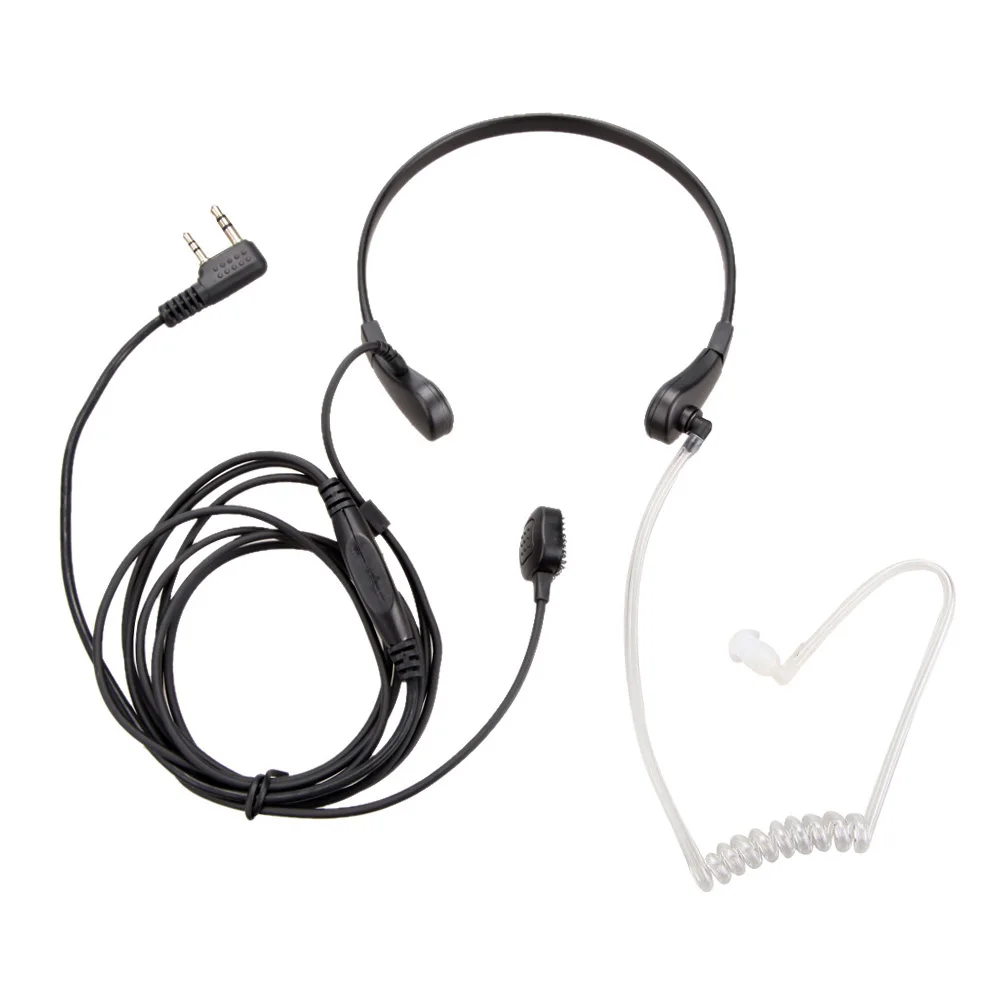 Sporting 2Pin PTT Throat Mic Covert Acoustic Tube Earpiece Headset for Baofeng U - £23.90 GBP