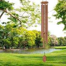Extra Large 58&quot; Bronze Wind Chimes For Outside Deep Tone, Big Outdoor Cl... - $128.99