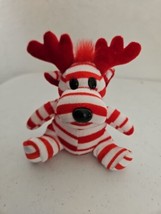 Galerie Christmas Reindeer Plush Stuffed Animal Candy Cane Stripes Red W... - $24.73