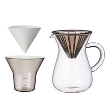 300 ml (2 Cups) Carafe Coffee Set with 20 Filters by Kinto for &quot;Slow&quot; Coffee - £27.46 GBP