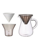 300 ml (2 Cups) Carafe Coffee Set with 20 Filters by Kinto for &quot;Slow&quot; Co... - £27.17 GBP