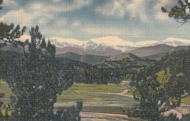 Mt. Evans from Bear Creek Valley above Evergreen Denver Colorado CO Postcard C13 - £2.25 GBP