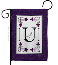 Classic U Initial Garden Flag Simply Beauty 13 X18.5 Double-Sided House Banner - $19.97