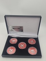 5 X FIVE KRUGERRAND 2021 1OZ SILVER COINS red WITH CERTIFICATE IN CASE - $77.37
