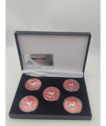 5 X FIVE KRUGERRAND 2021 1OZ SILVER COINS red WITH CERTIFICATE IN CASE - $77.37