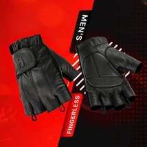 Hugger Glove  Leather Motorcycle Gloves Size XL  DeerSoft Fingerless Gel-Padded - £18.60 GBP