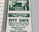 Front Strike Matchbook Cover  City Cafe  Restaurant Blountstown, FL gmg ... - $12.38