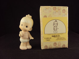 Precious Moments E_2852/B, Baby Figurine "B", Issued 1983, Suspended 1996 - $24.95