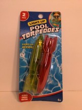 2 Pack Light-Up Pool Torpedoes Pool Toy Green and Red - New! - £6.95 GBP