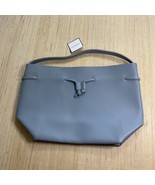 Macy&#39;s Women Shopping Shoulder Drawstring Bucket Tote Grayish Blue Brand... - $26.33 CAD